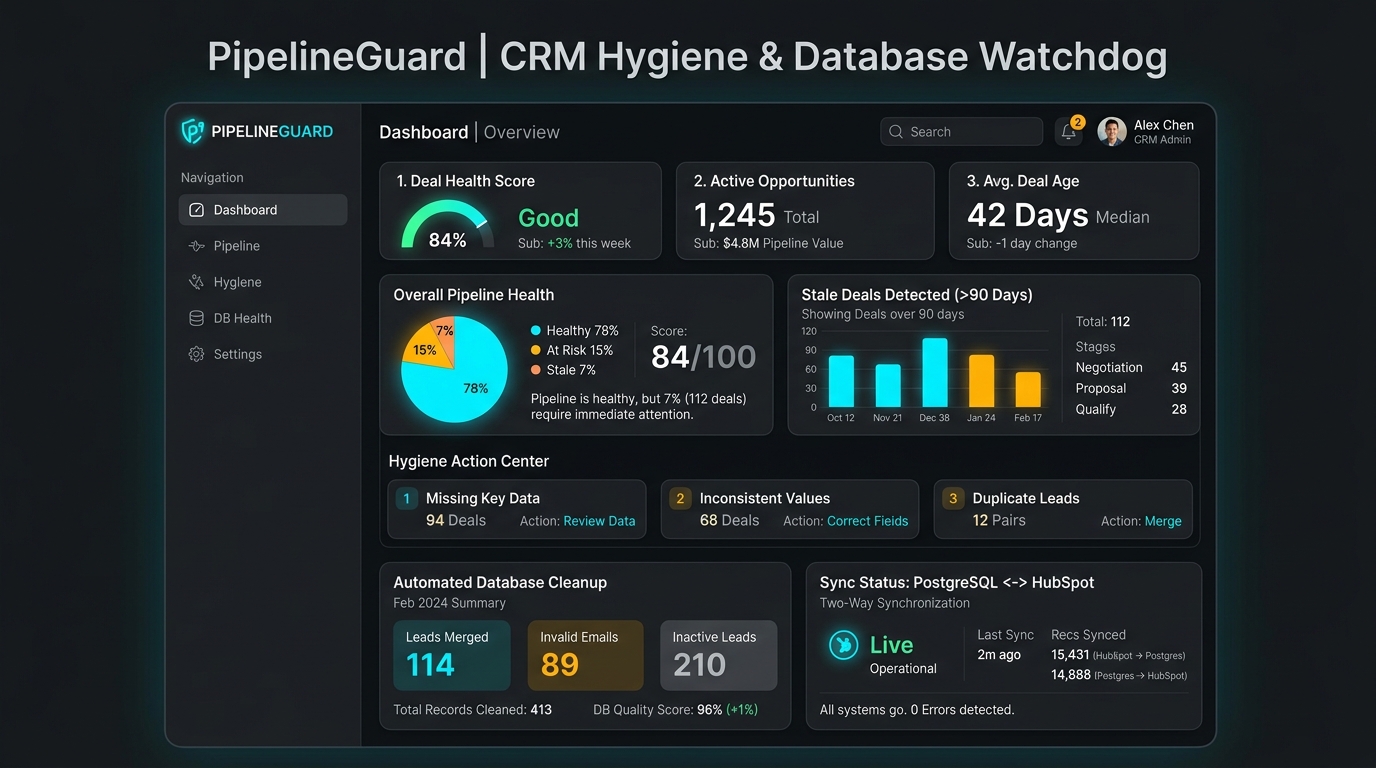 CRM Hygiene & Pipeline Watchdog