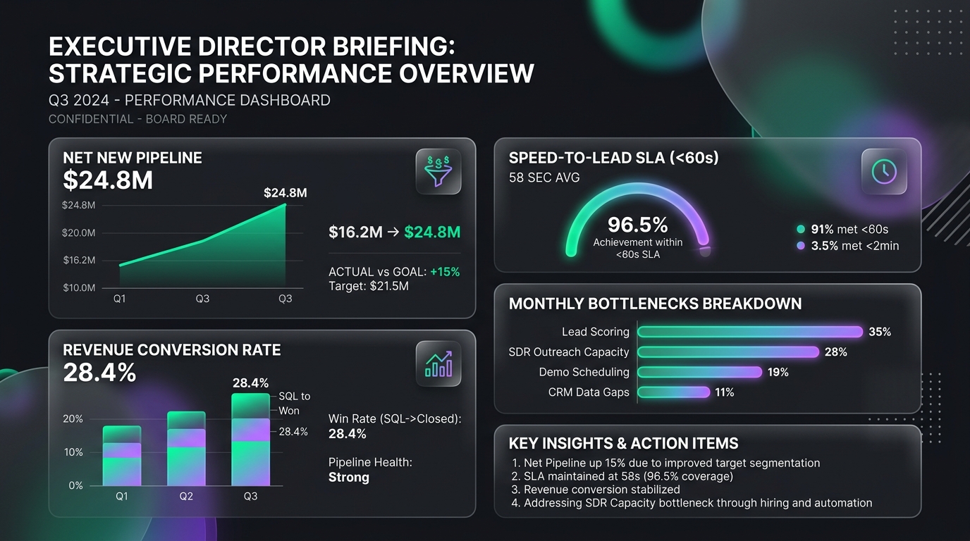 Automated 1-Page Director Briefing