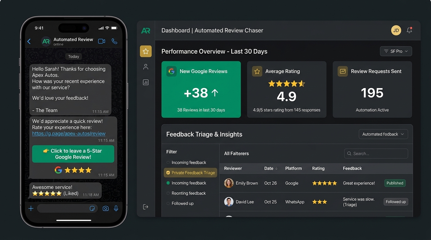 Post-Completion Google Review Chaser